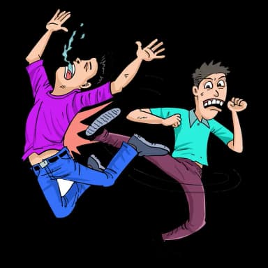 Beat the shit out of someone
